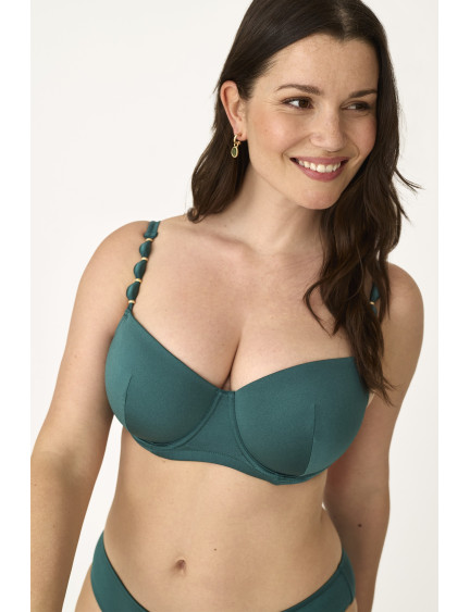 CONJ. SUJETADOR CON AROS Y COPA CON BIKINI NORMAL EMERALD GLOW