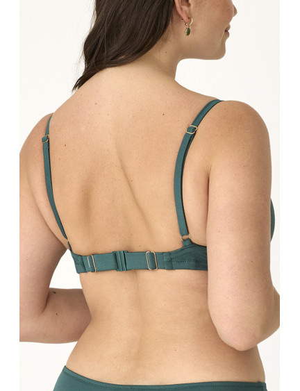 SUJETADOR CON AROS Y COPA  TEJIDO BRILLANTE EMERALD GLOW