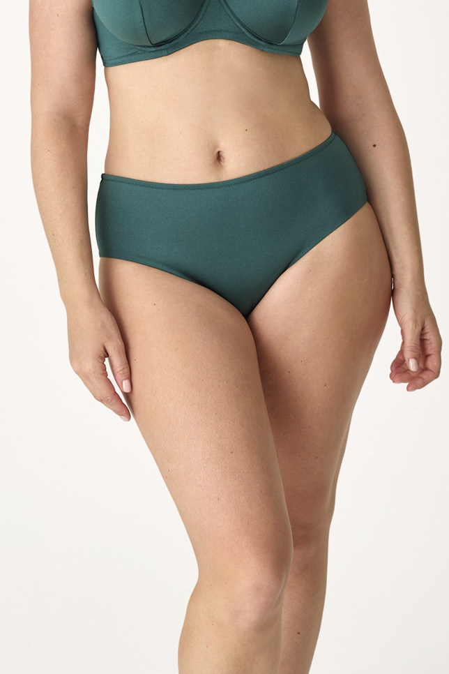 BRAGUITA MIDI CON REFUERZO. TEJIDO BRILLANTE EMERALD GLOW