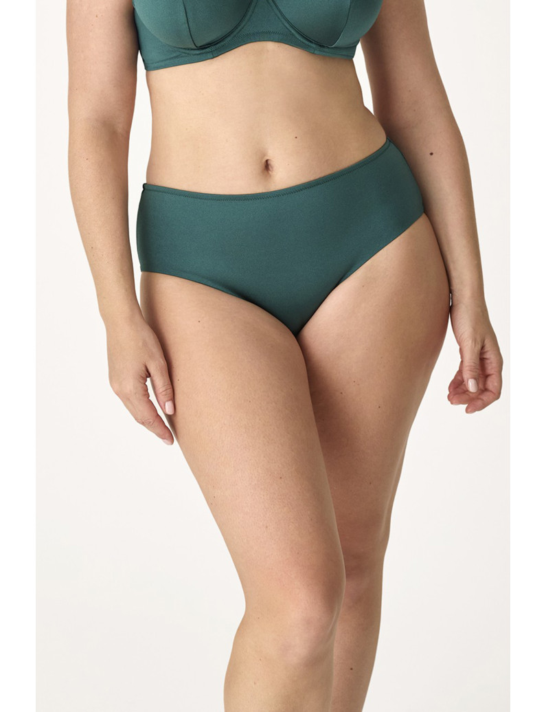 BRAGUITA MIDI CON REFUERZO. TEJIDO BRILLANTE EMERALD GLOW