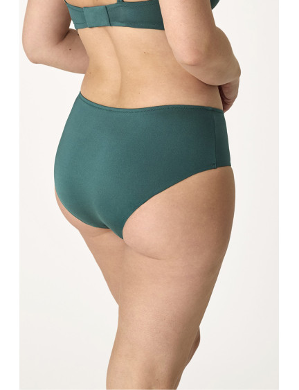 BRAGUITA MIDI CON REFUERZO. TEJIDO BRILLANTE EMERALD GLOW