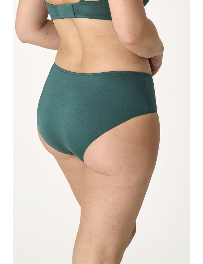 BRAGUITA MIDI CON REFUERZO. TEJIDO BRILLANTE EMERALD GLOW