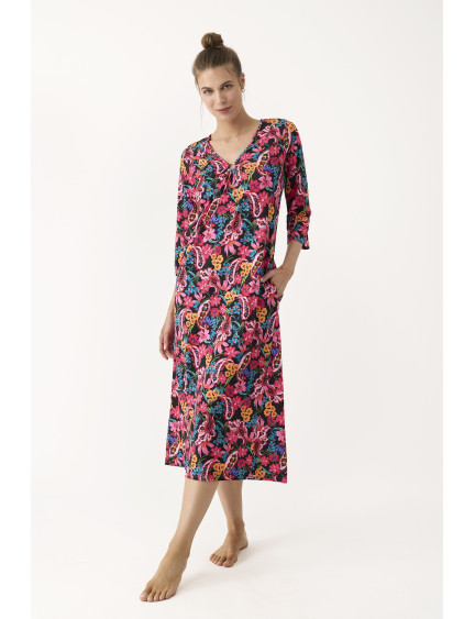 CAFTÁN LARGO PUNTO ELÁSTICO DARK BLOOM