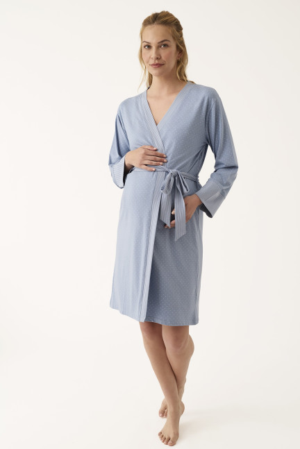 BATA KIMONO ALGODÓN/VISCOSA TOPOS