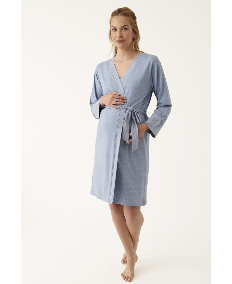 BATA KIMONO ALGODÓN/VISCOSA TOPOS