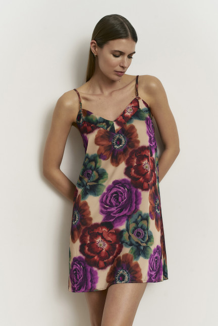 CAMISÓN LENCERO TIRANTES SATÉN ELÁSTICO
