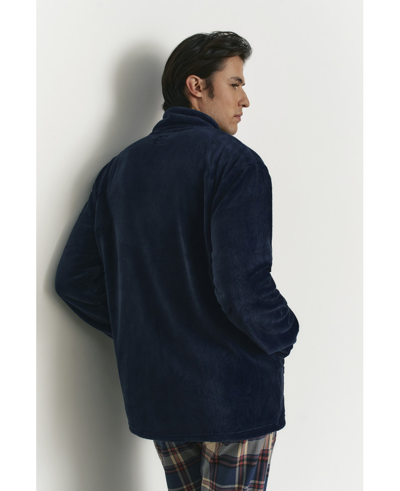 CHAQUETA BOMBER CON CREMALLERA TEJIDO PELUDO