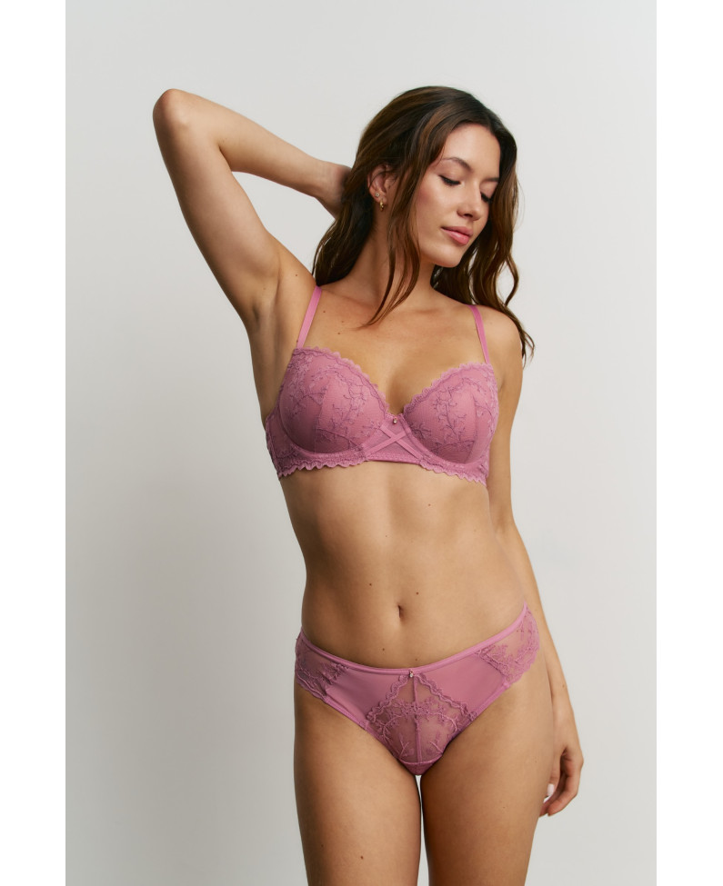 CONJ. SUJETADOR RELLENO FINO CON BIKINI POMPADORE