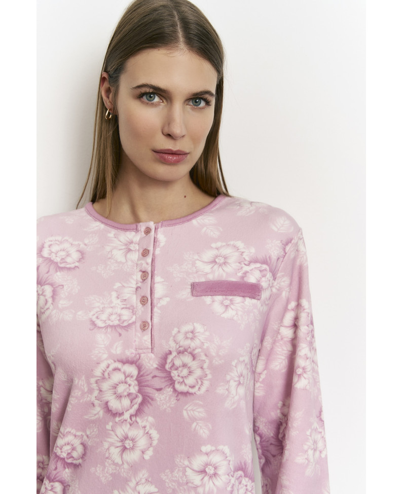 CAMISÓN MANGA LARGA REALIZADO EN SUAVE TERCIOPELO ELÁSTICO