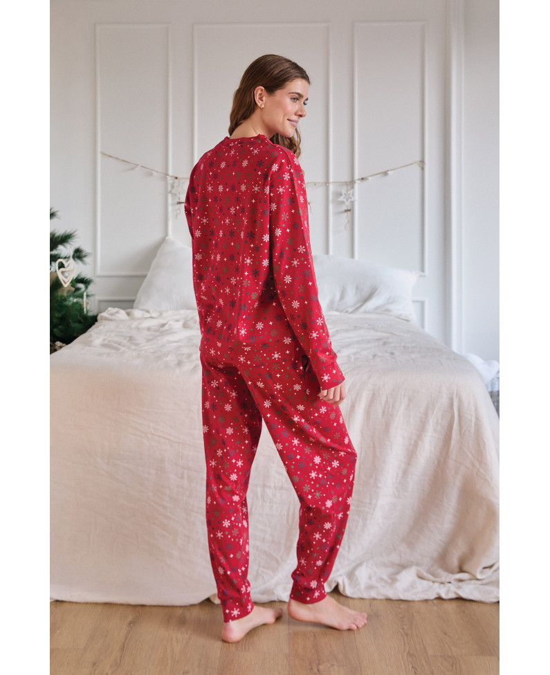 PIJAMA NAVIDEÑO PANTALÓN LARGO PUÑO CON CAMISETA MANGA LARGA  ALGODÓN CON ACABADO INTERIOR MUY SUAVE
