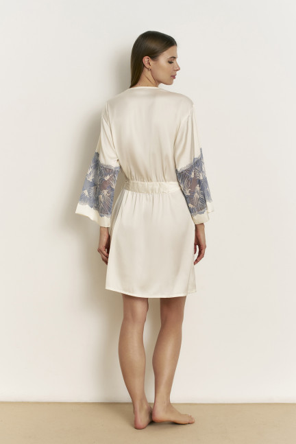 BATA KIMONO LENCERA SATÉN ELÁSTICO PLANA LUNA