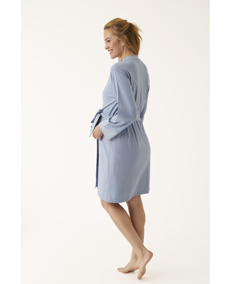BATA KIMONO ALGODÓN/VISCOSA TOPOS