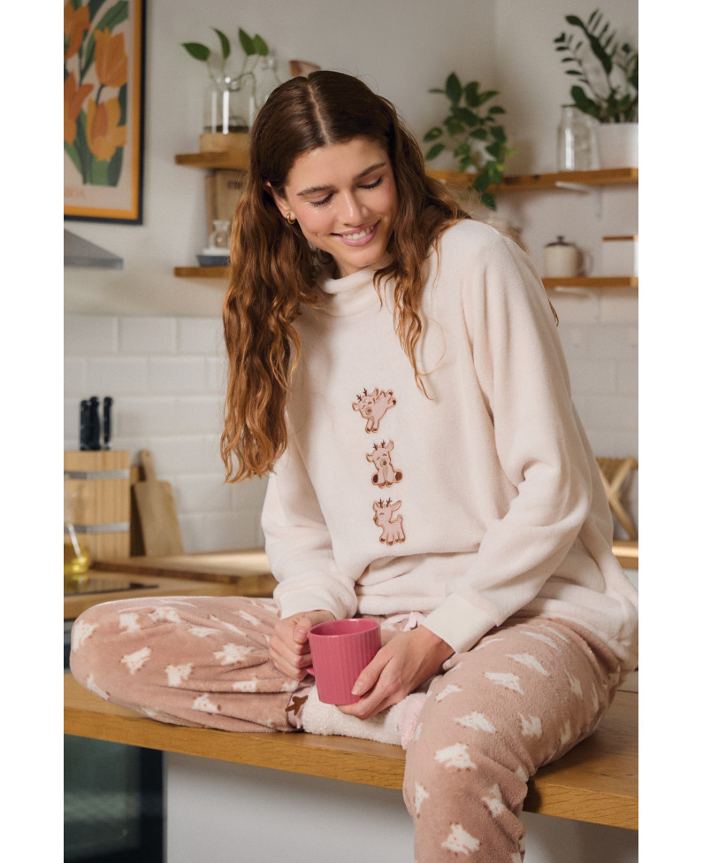 PIJAMA PANTALÓN Y SUDADERA TEJIDO PELUDO CABRITAS