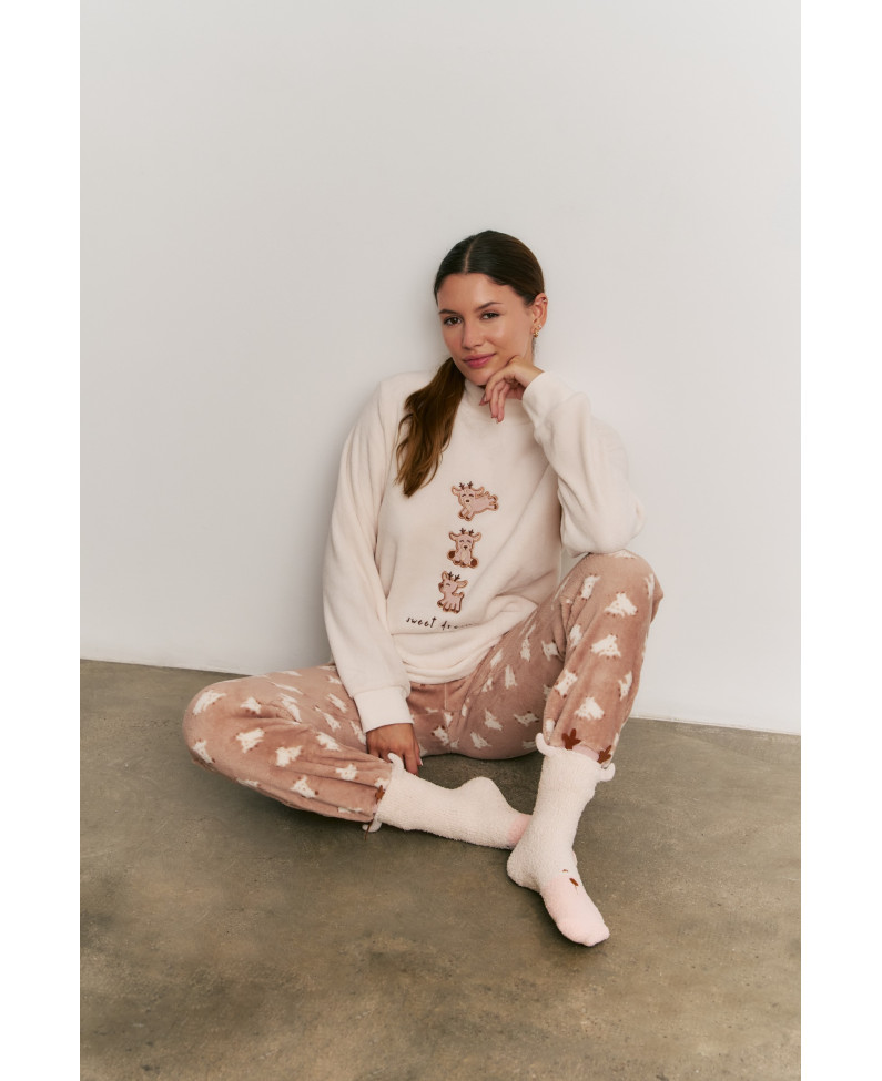 PIJAMA PANTALÓN Y SUDADERA TEJIDO PELUDO CABRITAS