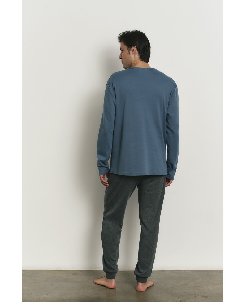 PIJAMA 3 PIEZAS ALGODÓN. CHAQUETA TEJIDO PELUDO CON CREMALLERA TENNIS