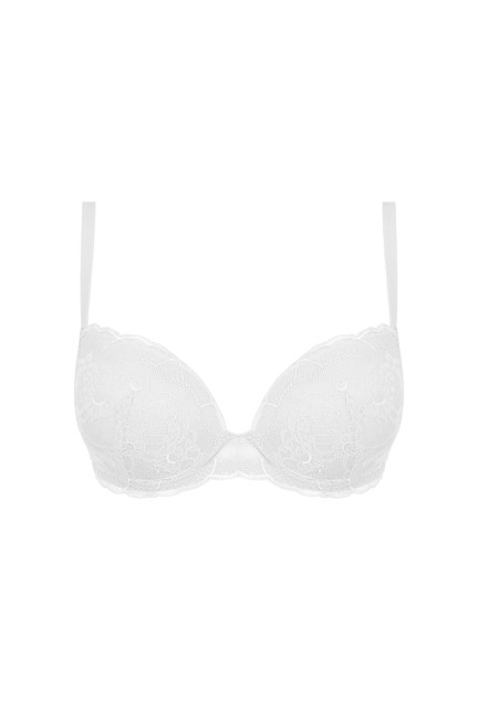 SUJETADOR PUSH-UP CON AROS. CONFECCIONADO EN ENCAJE